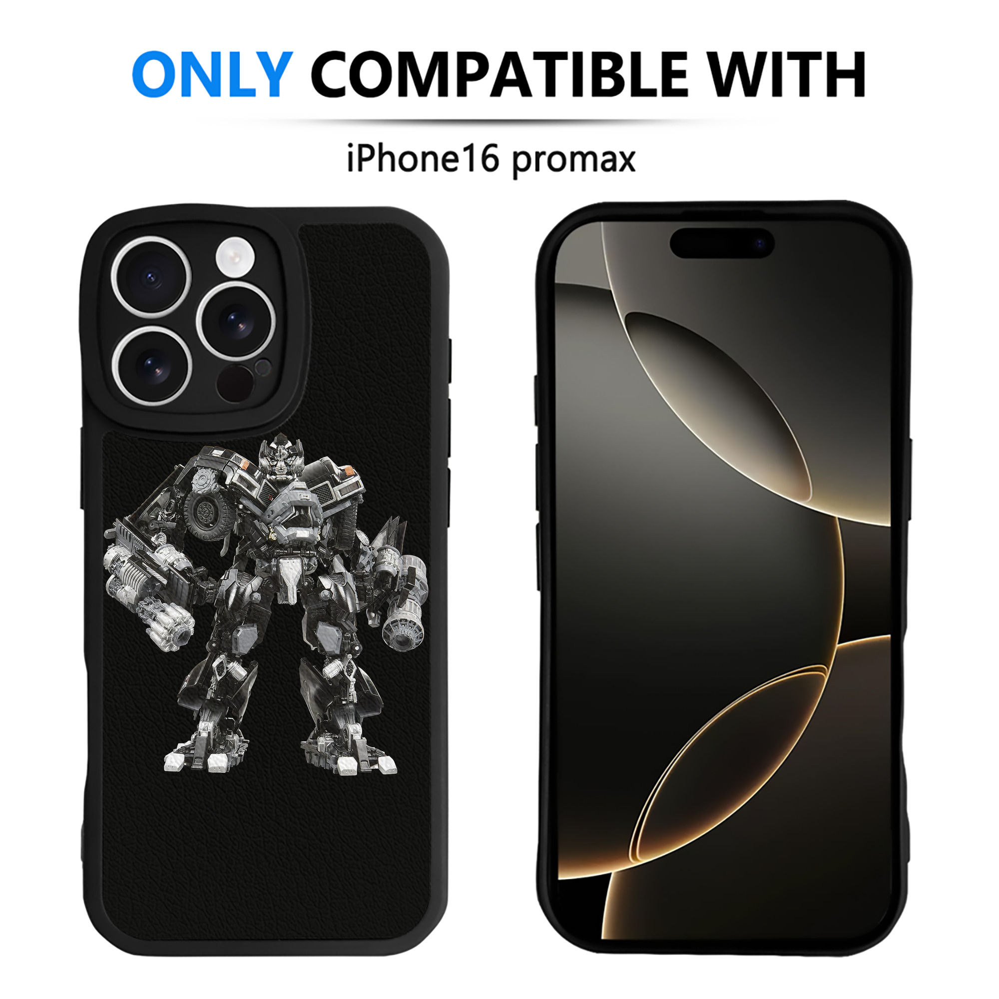 （画像用） Transformers トランスフォーマー 【iPhone 16シリーズ対応】シリコンスマホケース（レザー調） 材質：シリコン